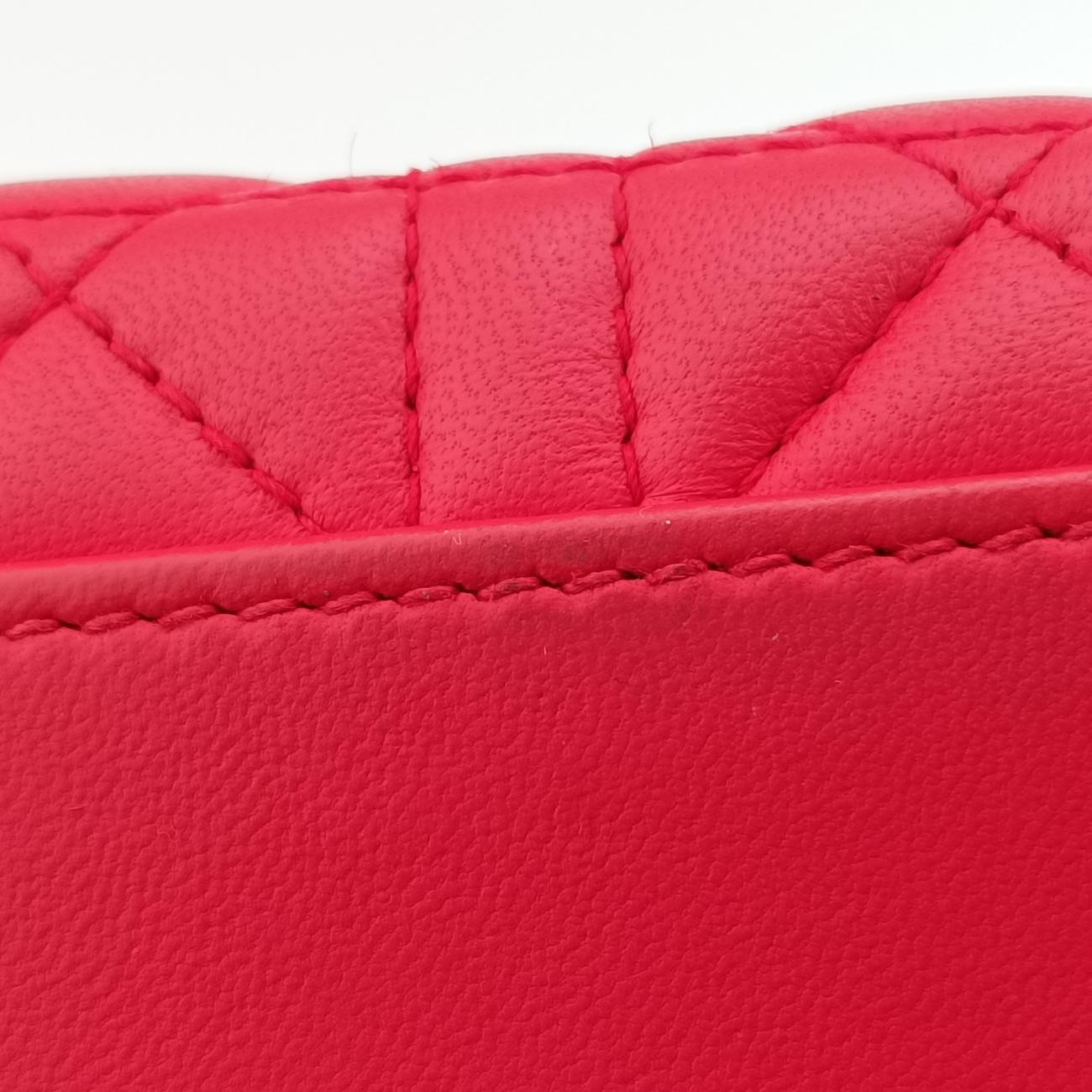 Lady Dior Red lambskin 17-BO-1101レディディオール レッド ラムスキン 17-BO-1101