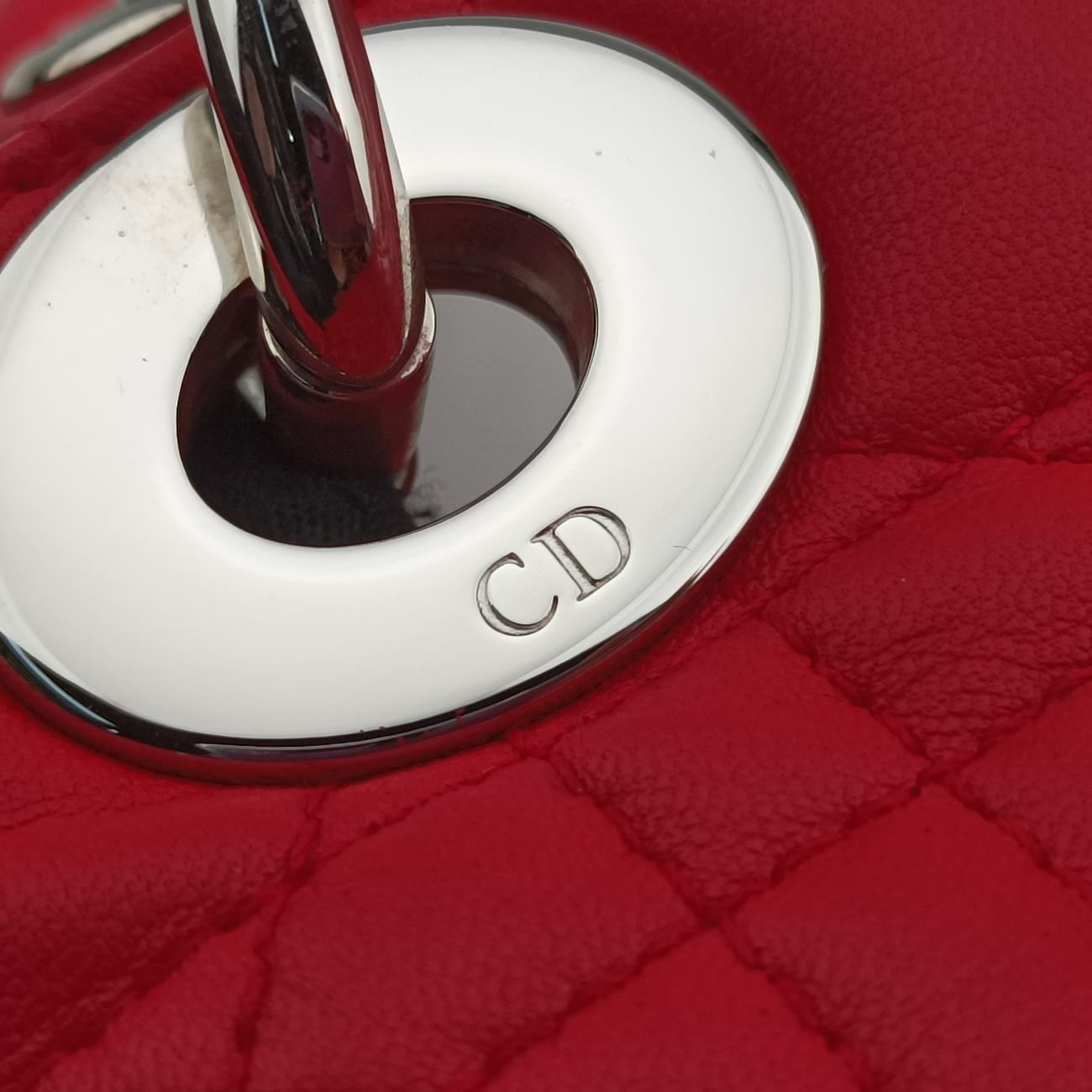 Lady Dior Red lambskin 17-BO-1101レディディオール レッド ラムスキン 17-BO-1101