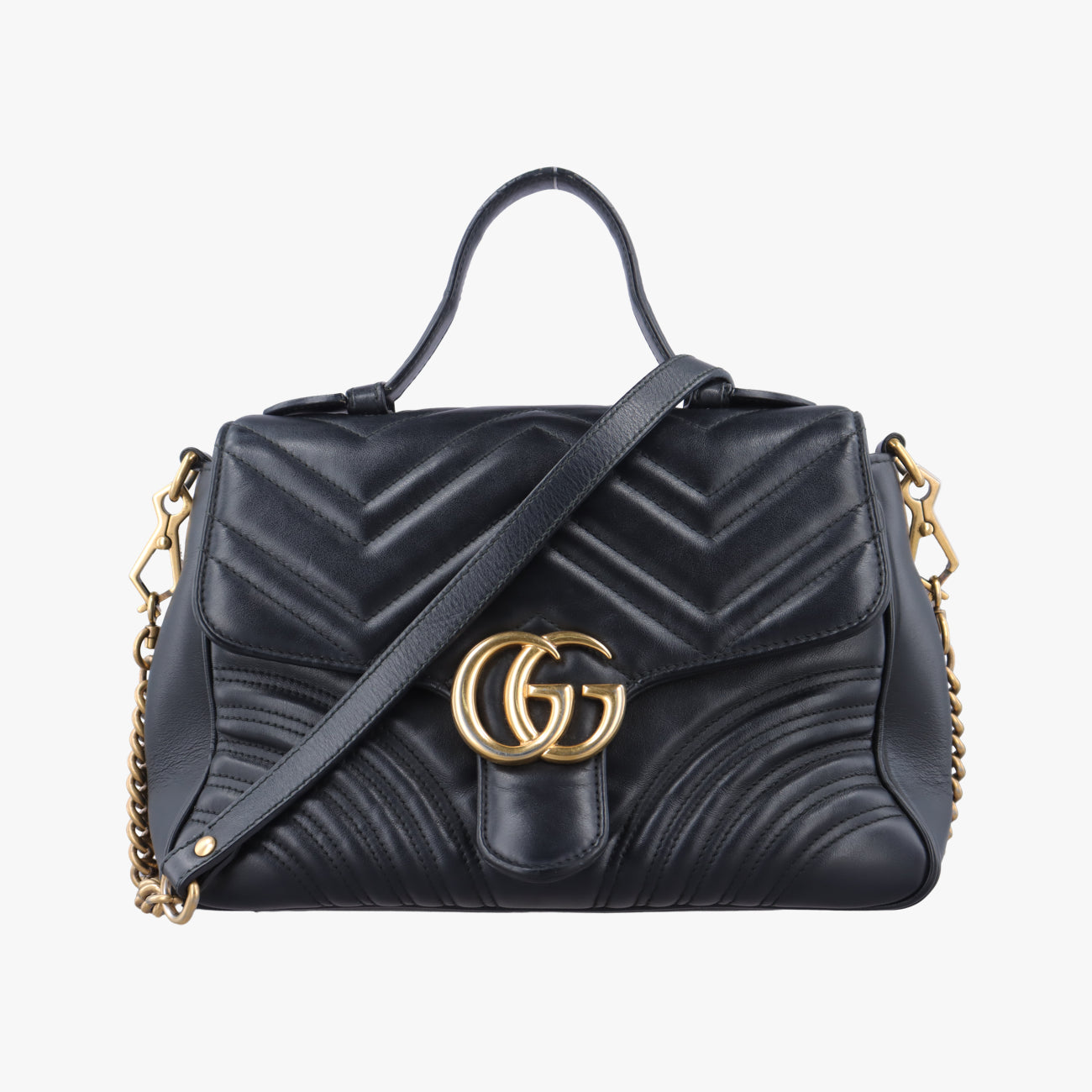 GG Marmont Black Leather 498110 E024924813GGマーモント ブラック レザー 498110 E024924813