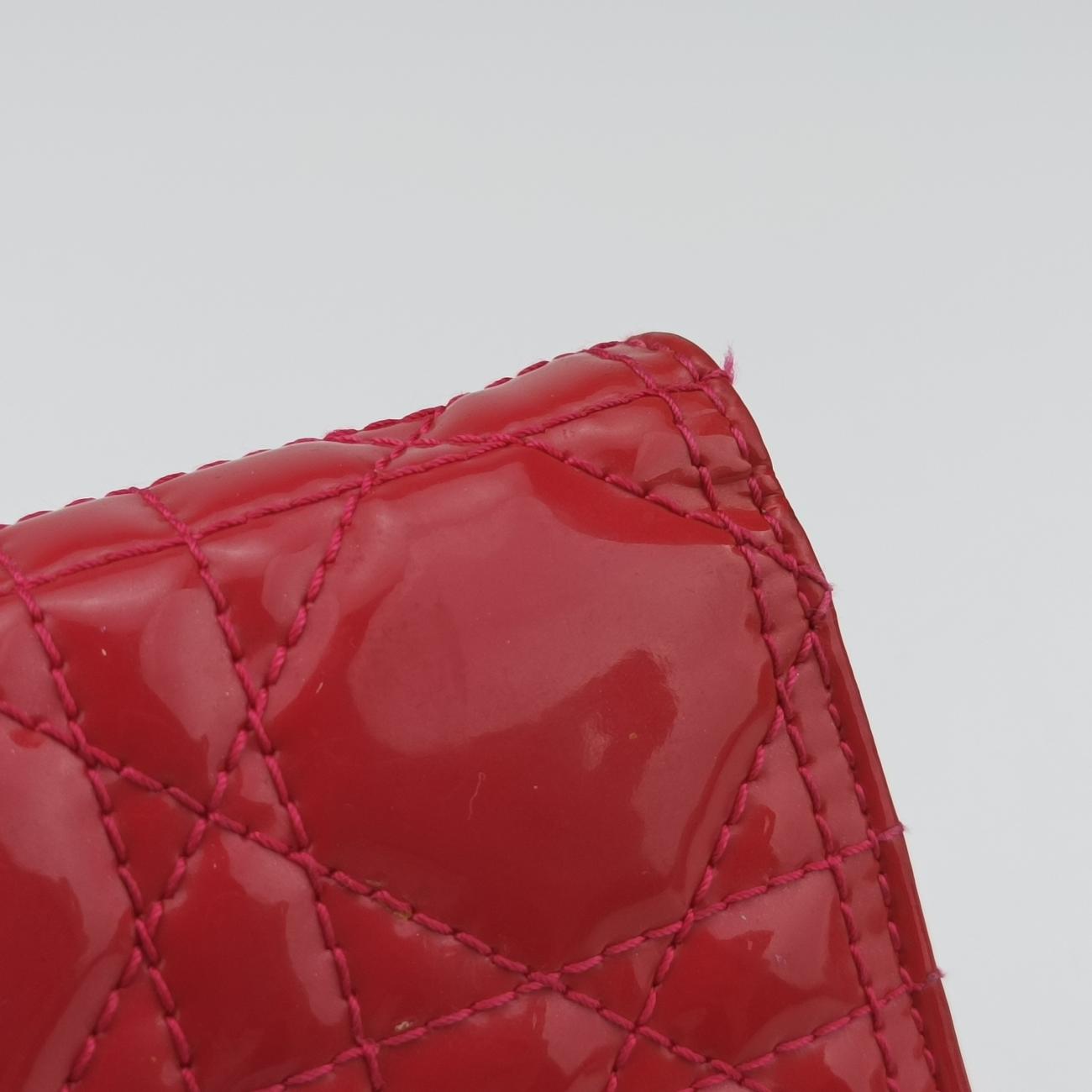 Lady Dior cannage Red lambskin 02-LU-0134レディディオール カナージュ レッド ラムスキン 02-LU-0134