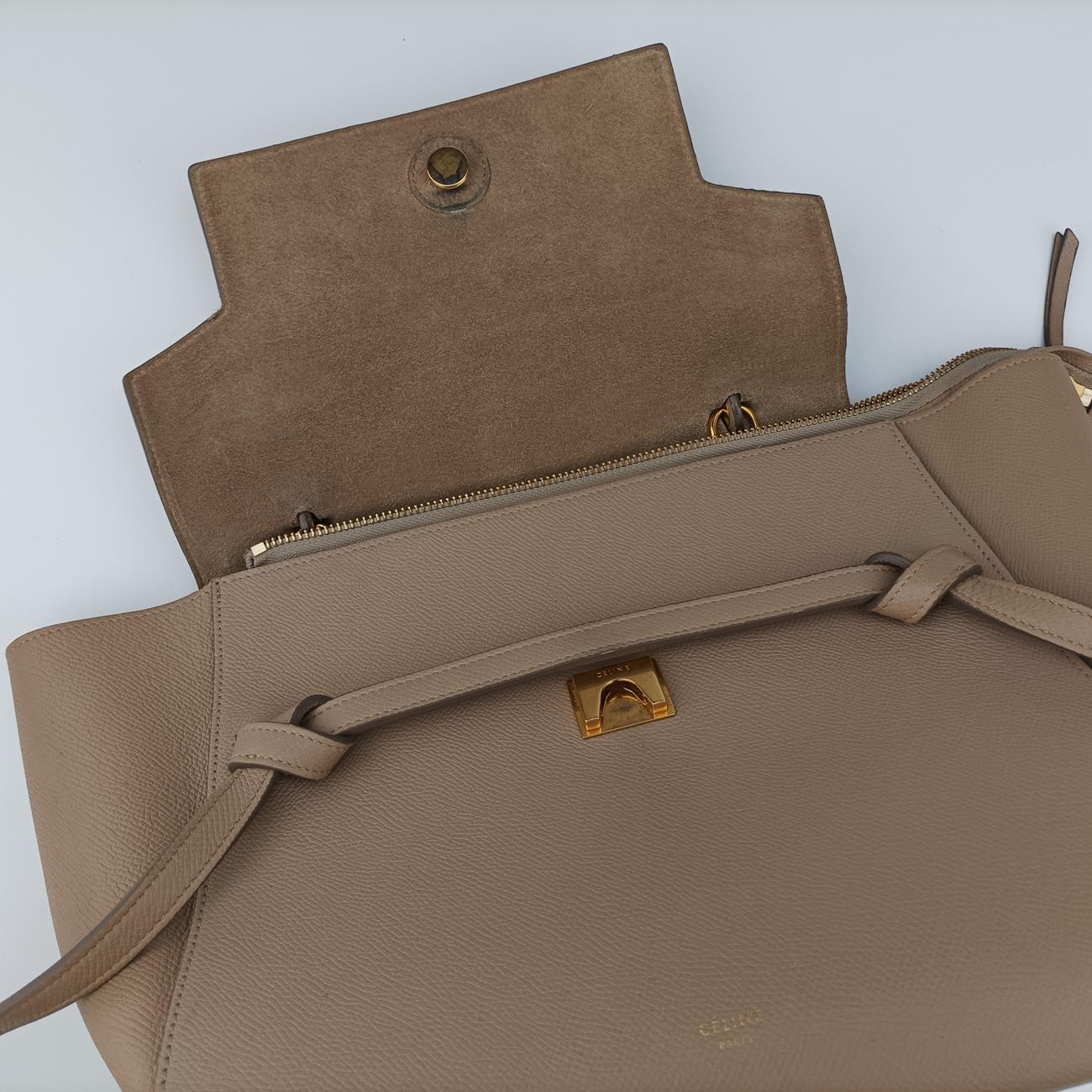 BELT　mini Beige Leather W-CU-3157ベルトバッグミニ ベージュ レザー W-CU-3157