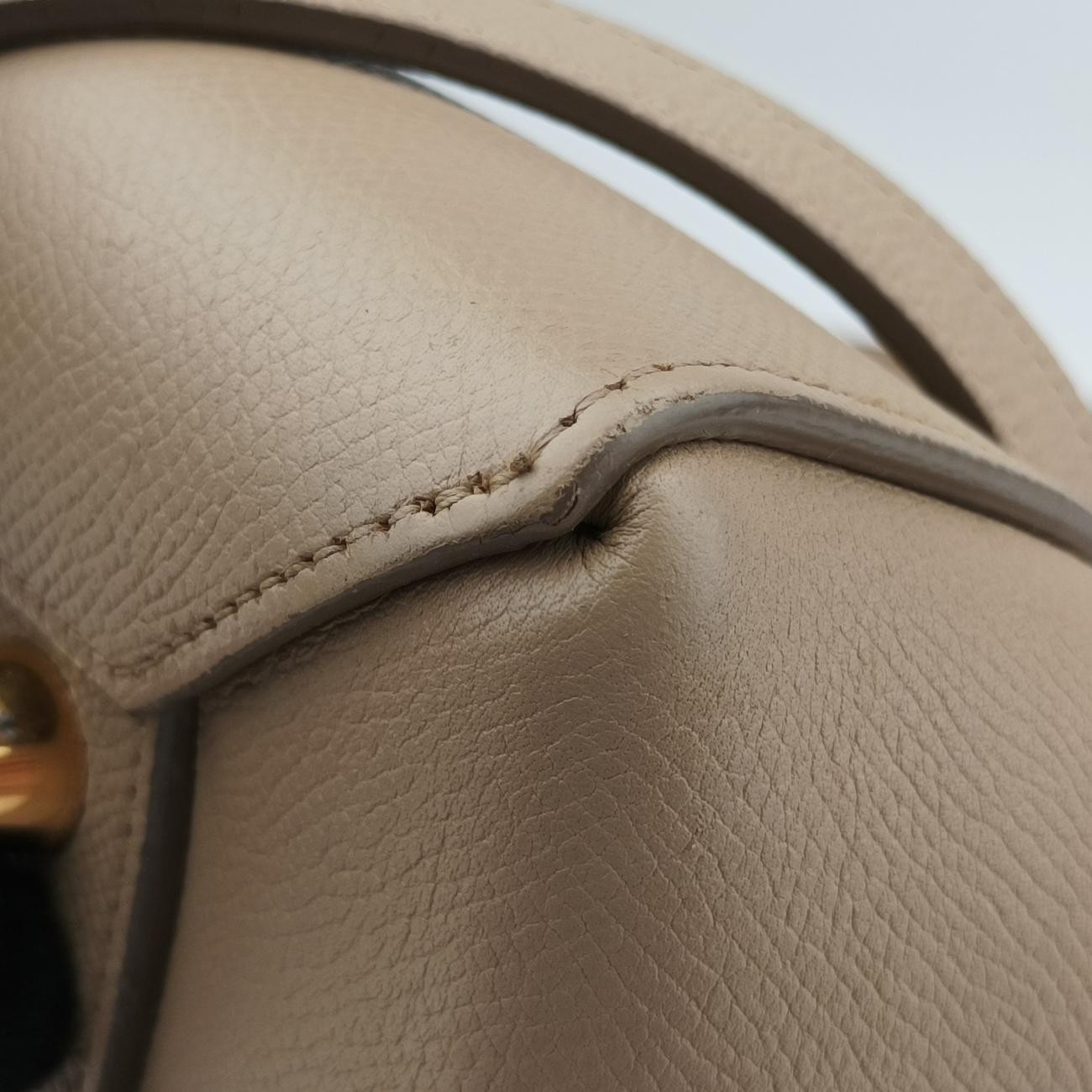BELT　mini Beige Leather W-CU-3157ベルトバッグミニ ベージュ レザー W-CU-3157