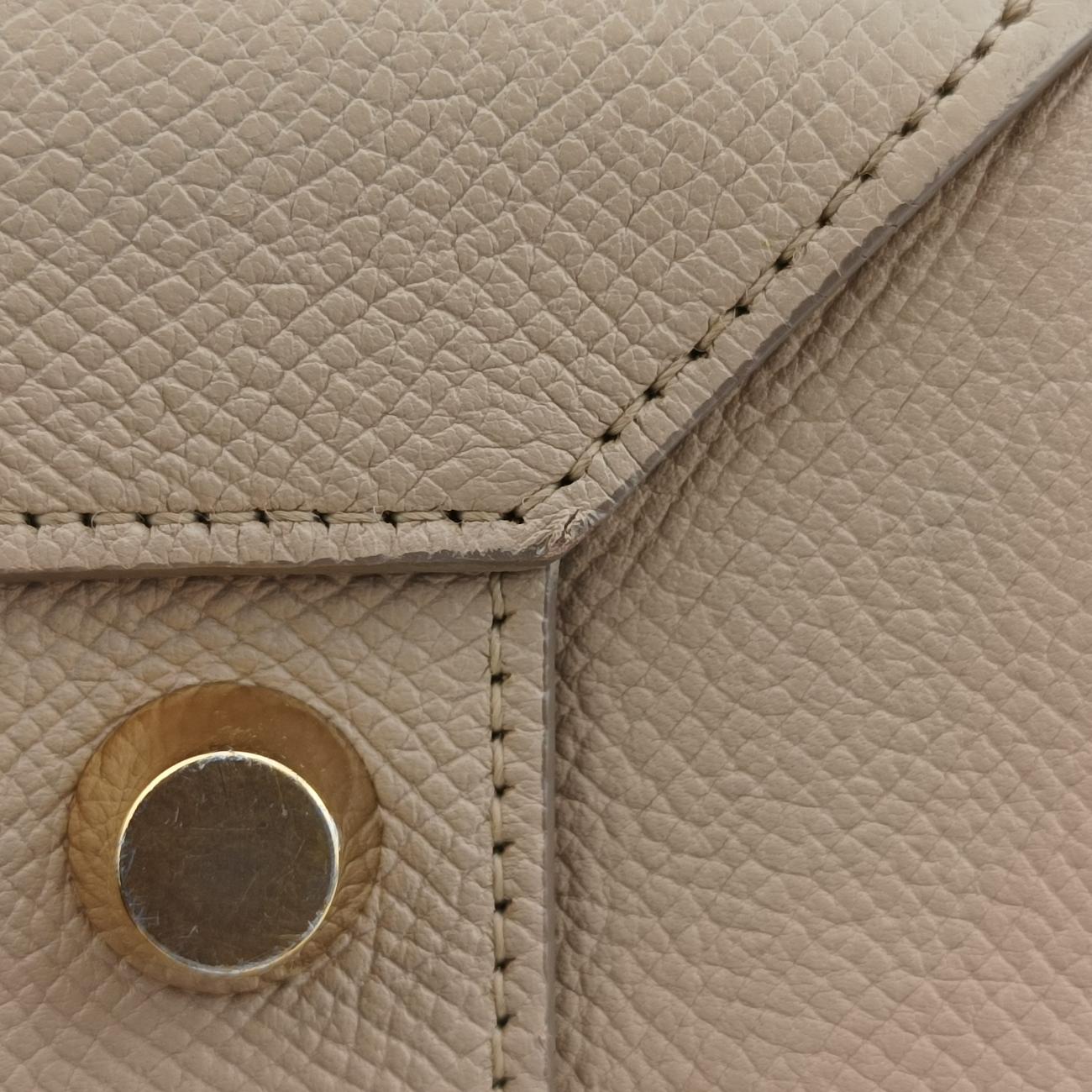BELT　mini Beige Leather W-CU-3157ベルトバッグミニ ベージュ レザー W-CU-3157