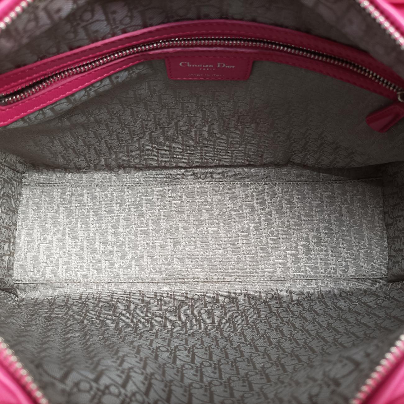 Lady Dior Rose lambskin 01-MA-0111レディディオール ローズ レッド ラムスキン 01-MA-0111