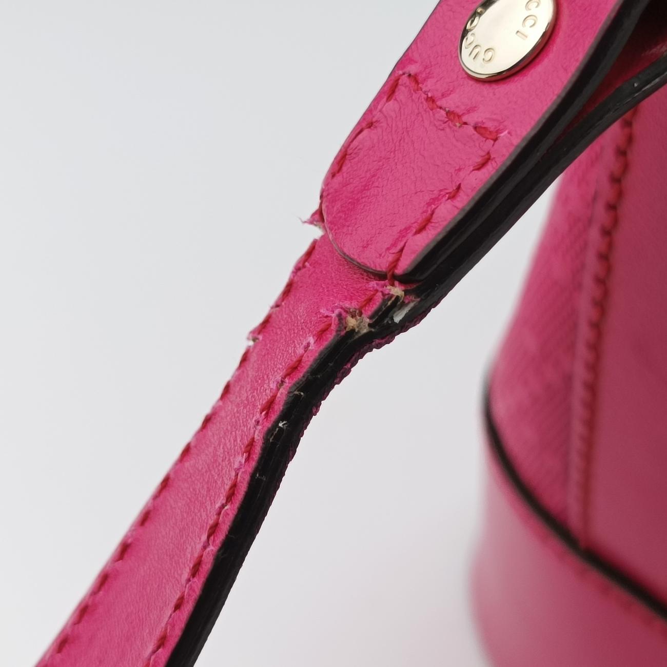 Bright Diamante Bucket Rose Leather 354229 I016921047ブライトディアマンテ バケット ローズ レッド レザー 354229 I016921047