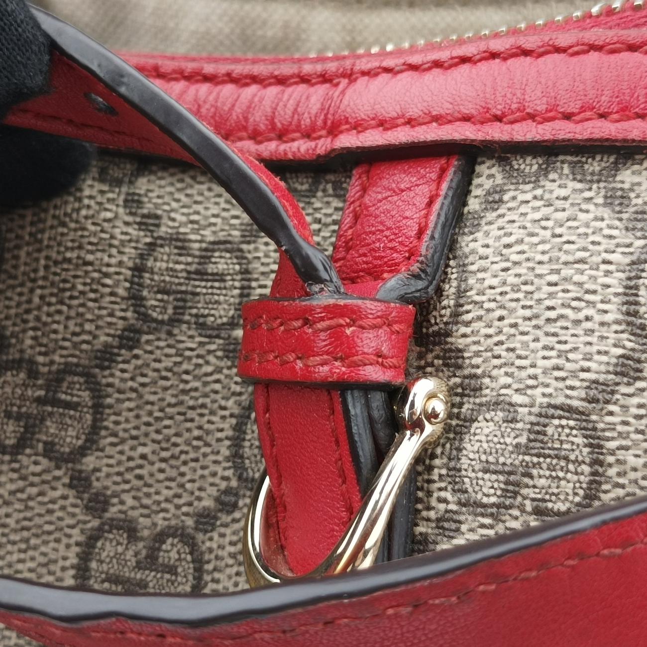 Microguccissima Joy beige×red PVC coated canvas x leather 322231 G018402383マイクログッチシマ ベージュ×レッド PVCコーティングキャンバス×レザー 322231 G018402383