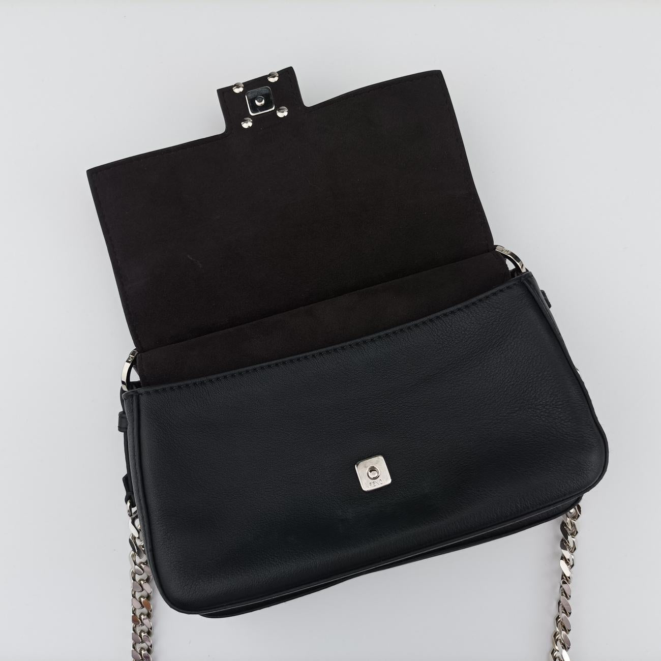 Micro Monster Double Baguette Black×Multicolour Leather 8M0371 8M0371-SF5-178-8241マイクロモンスター ダブルバゲット ブラック×マルチカラー レザー 8M0371 8M0371-SF5-178-8241