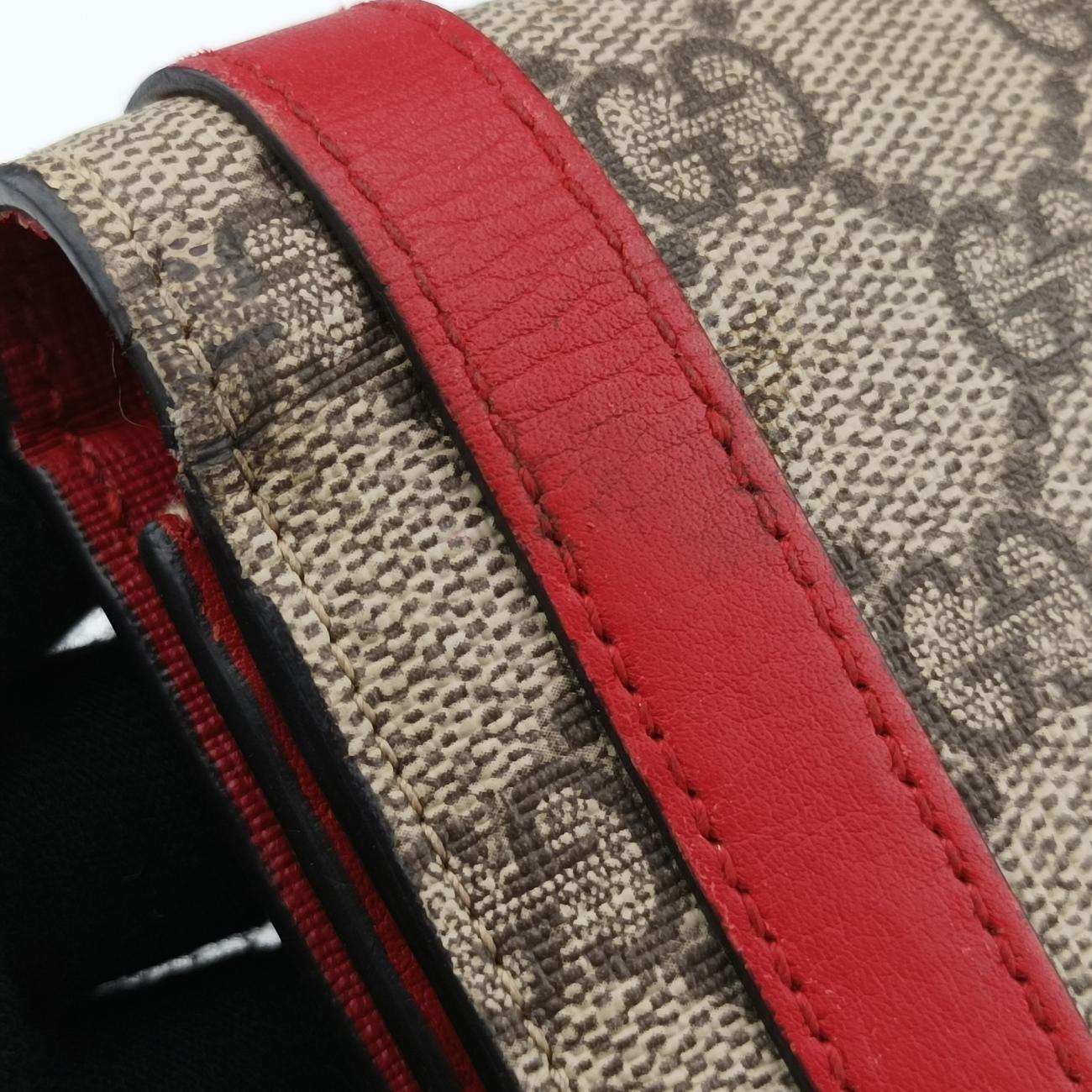 GG Supreme Beige×Red PVC coated canvas 354086 GGスプリーム ベージュ×レッド PVCコーティングキャンバス 354086 