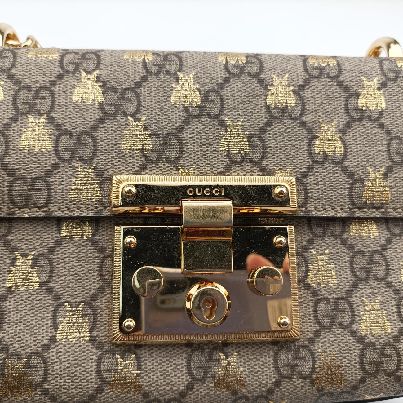 Padlock beige×black PVC coated canvas 409487 A030968460パドロック ベージュ×ブラック PVCコーティングキャンバス 409487 A030968460