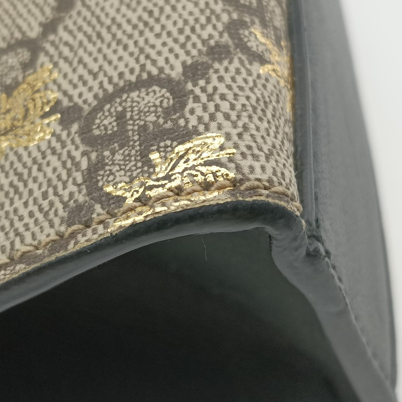 Padlock beige×black PVC coated canvas 409487 A030968460パドロック ベージュ×ブラック PVCコーティングキャンバス 409487 A030968460