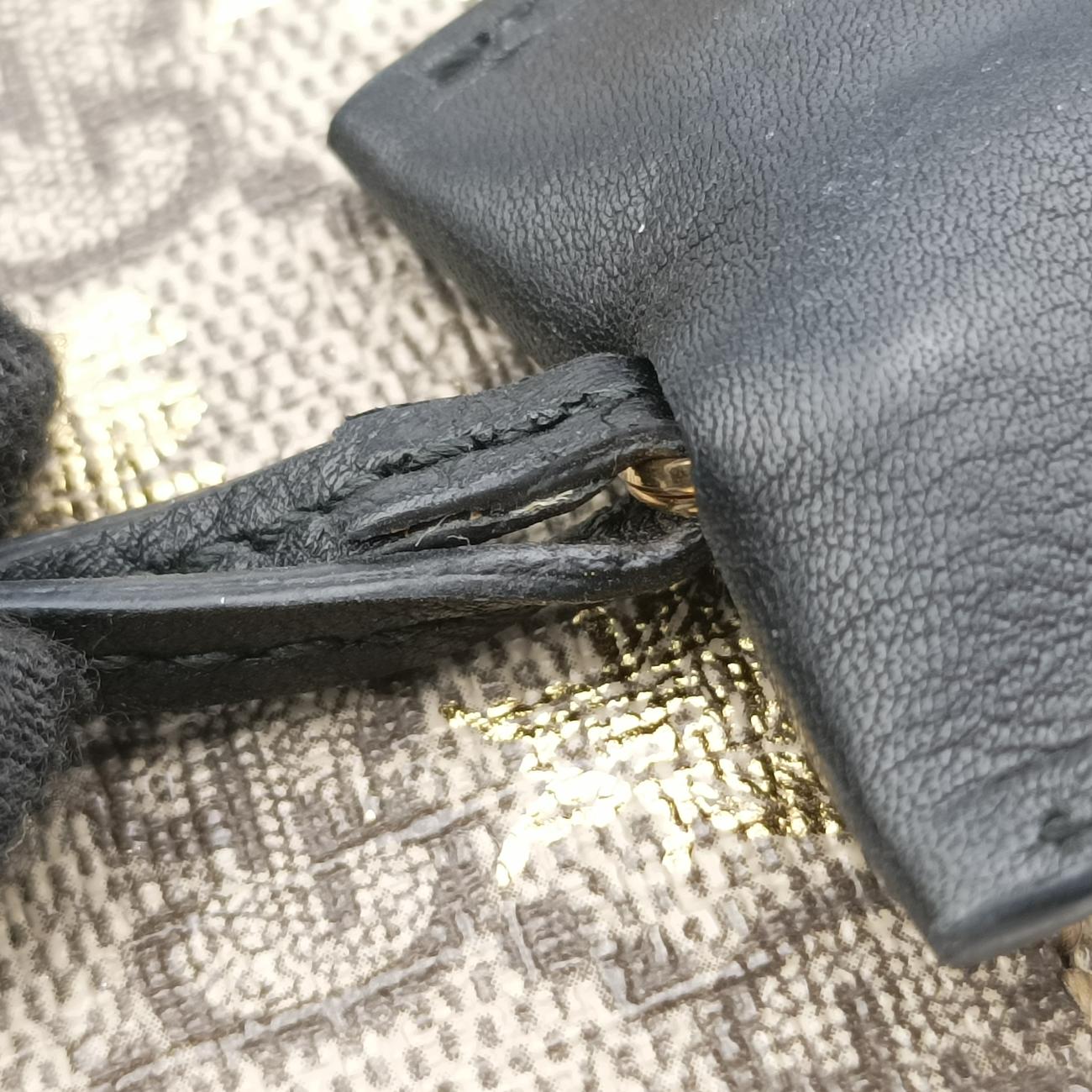 Padlock beige×black PVC coated canvas 409487 A030968460パドロック ベージュ×ブラック PVCコーティングキャンバス 409487 A030968460