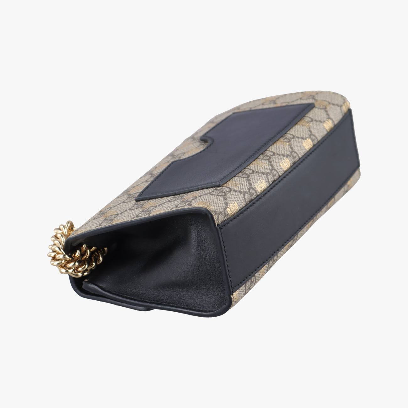 Padlock beige×black PVC coated canvas 409487 A030968460パドロック ベージュ×ブラック PVCコーティングキャンバス 409487 A030968460