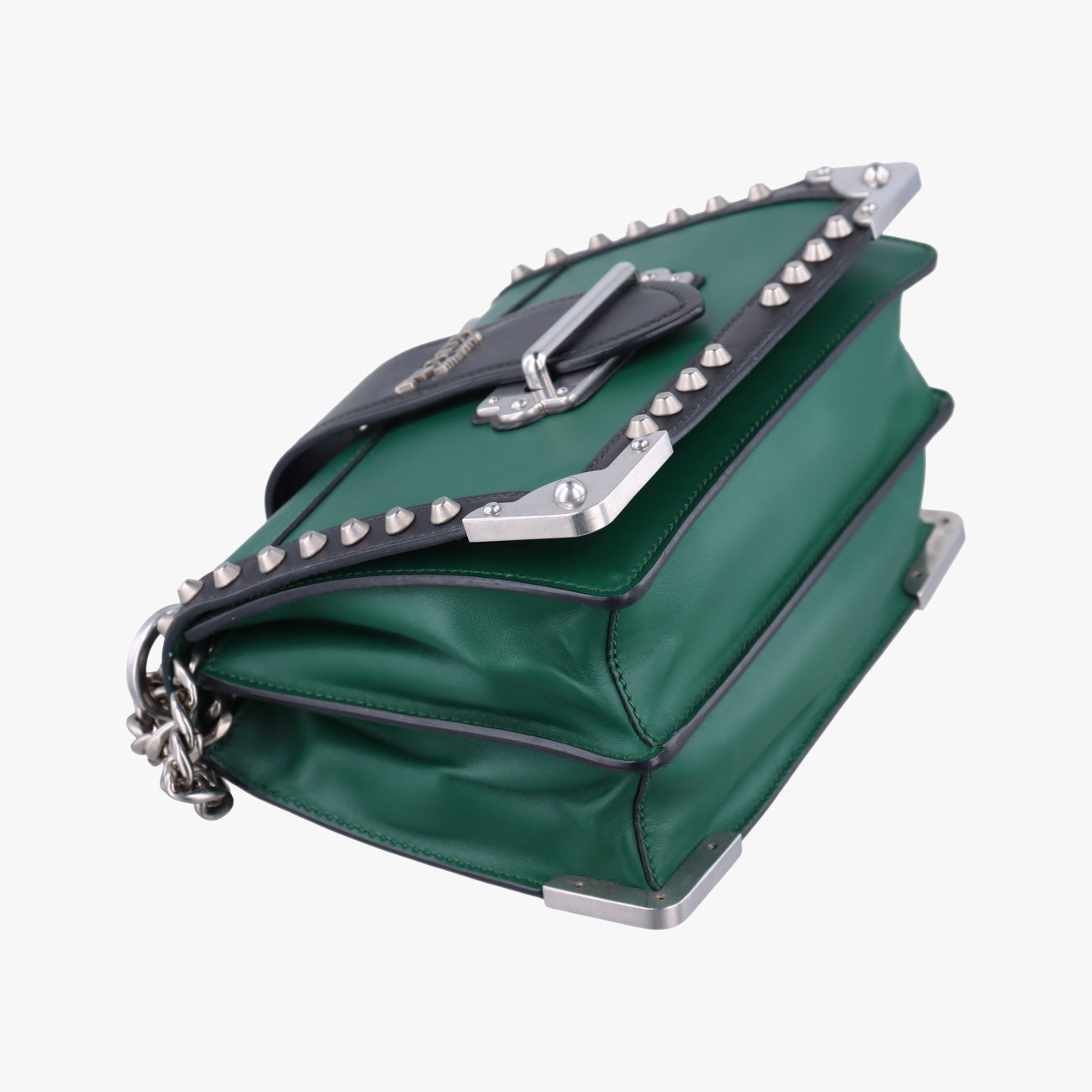 Cahier Green×Black Leather 1BH018 25カイエ グリーン×ブラック レザー 1BH018 25