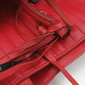 Quilted Papier A4 Tote Red Leather 236701.6502 515859キルティングペーパーA4トートバッグ レッド レザー 236701.6502 515859