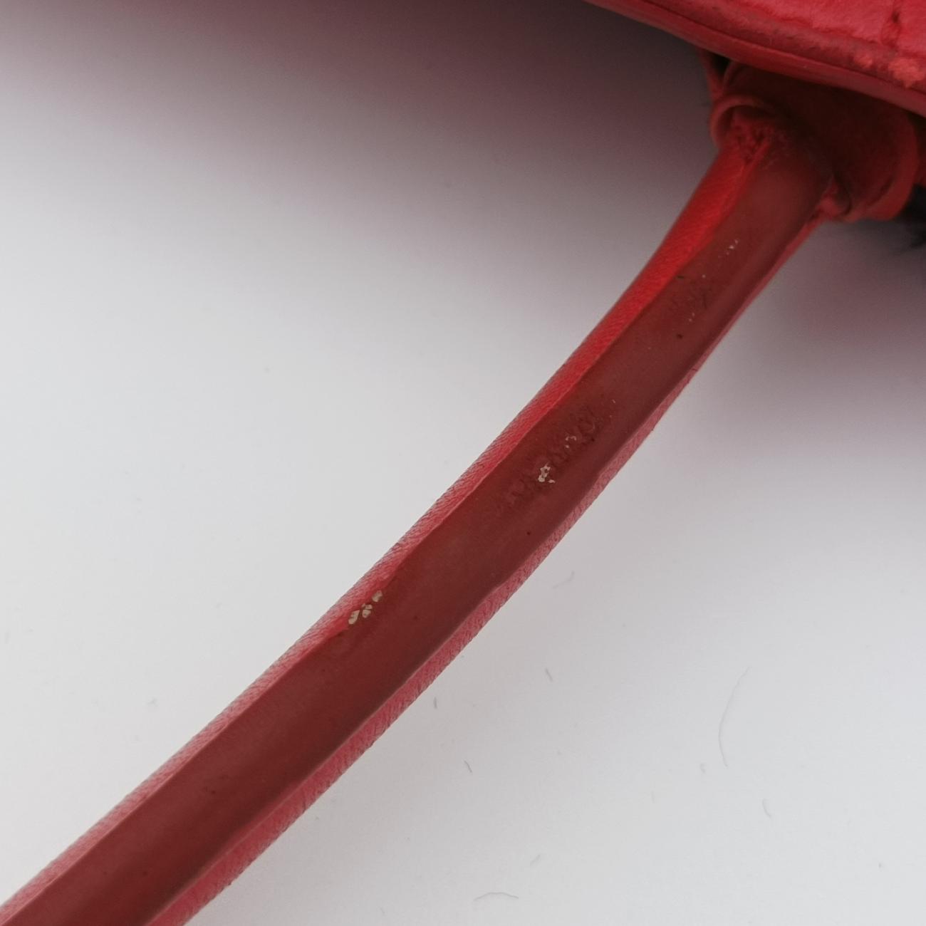 Quilted Papier A4 Tote Red Leather 236701.6502 515859キルティングペーパーA4トートバッグ レッド レザー 236701.6502 515859