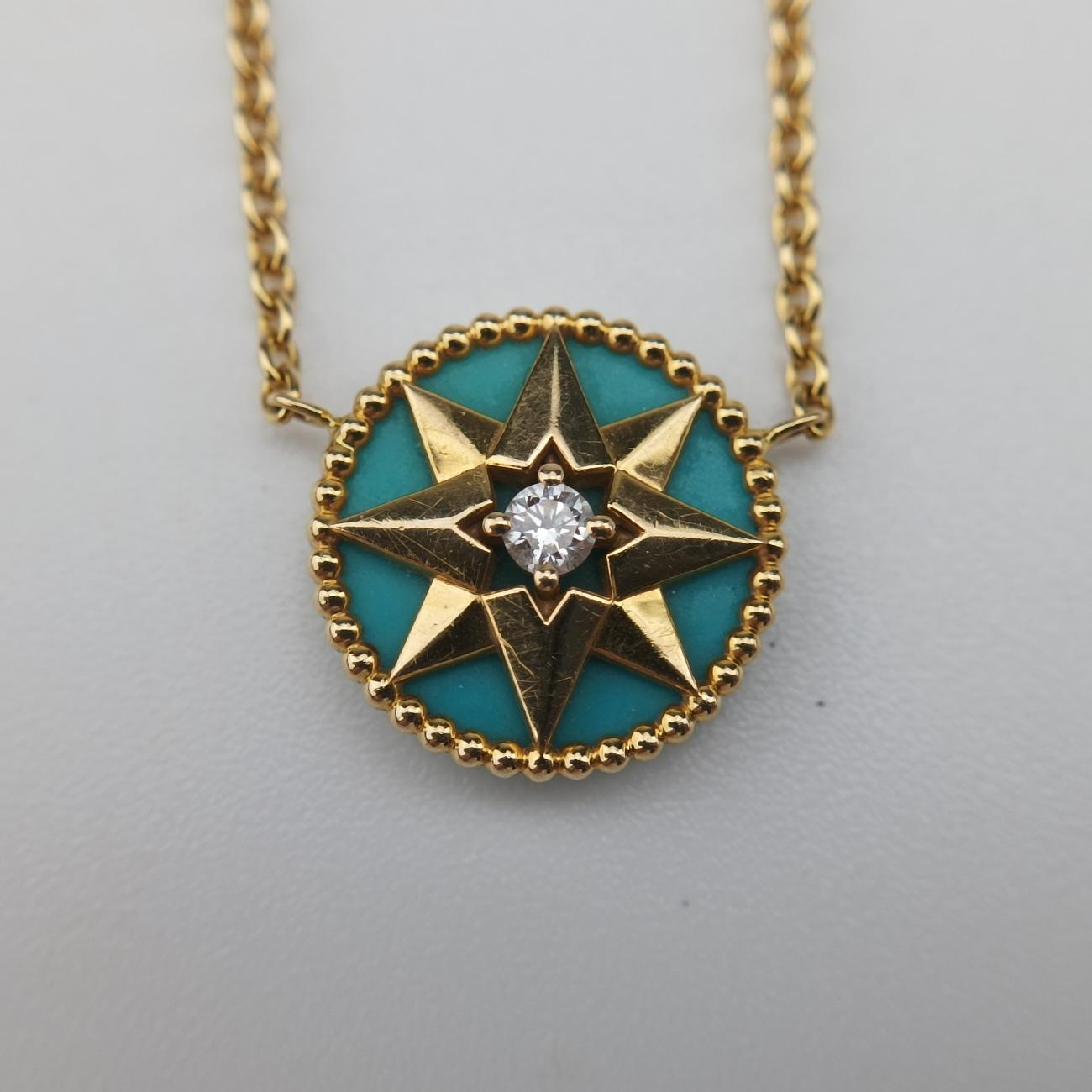 Rose des Vents medallion　 Golden×green AU750 150755ローズデヴァン メダリオン ゴールド×グリーン AU750 150755
