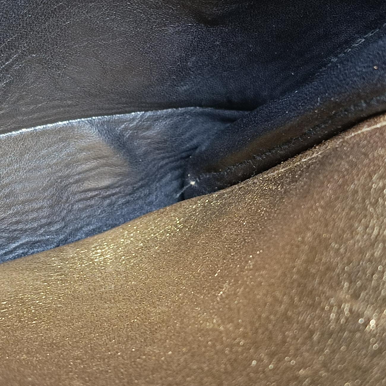 Double Flap Turn Lock Golden Leather 7/Gダブルフラップターンロック ゴールド レザー 7/G