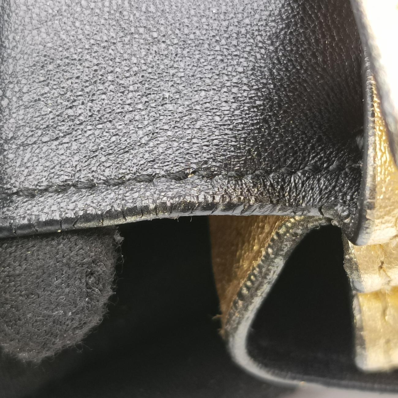 Double Flap Turn Lock Golden Leather 7/Gダブルフラップターンロック ゴールド レザー 7/G