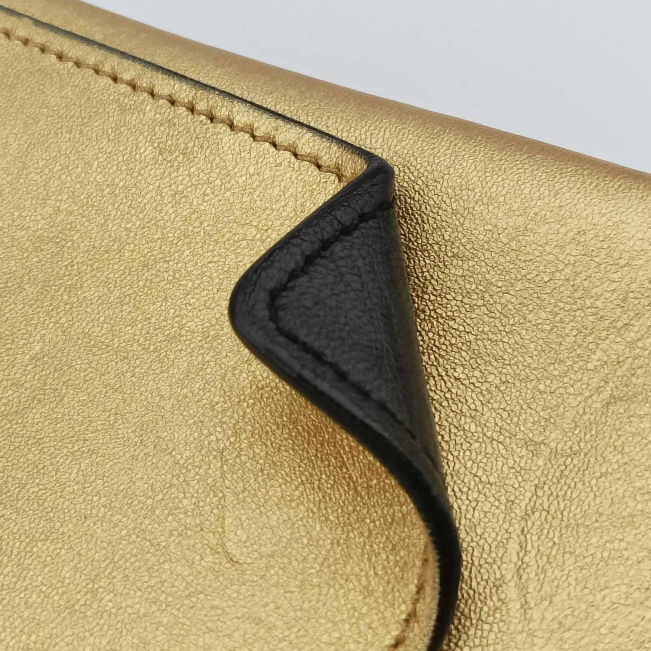 Double Flap Turn Lock Golden Leather 7/Gダブルフラップターンロック ゴールド レザー 7/G