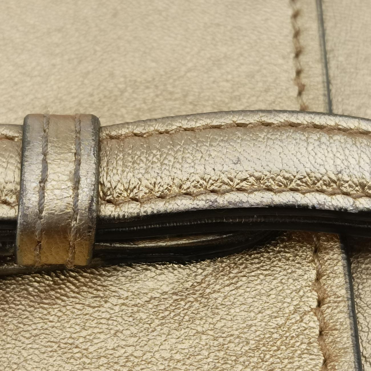 Double Flap Turn Lock Golden Leather 7/Gダブルフラップターンロック ゴールド レザー 7/G