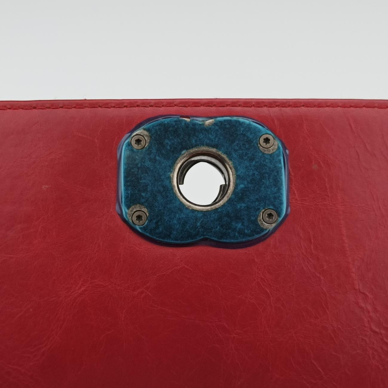 Coco Boy Flap Red lambskin 20640482ココボーイ シングルフラップ レッド ラムスキン A92796 20640482