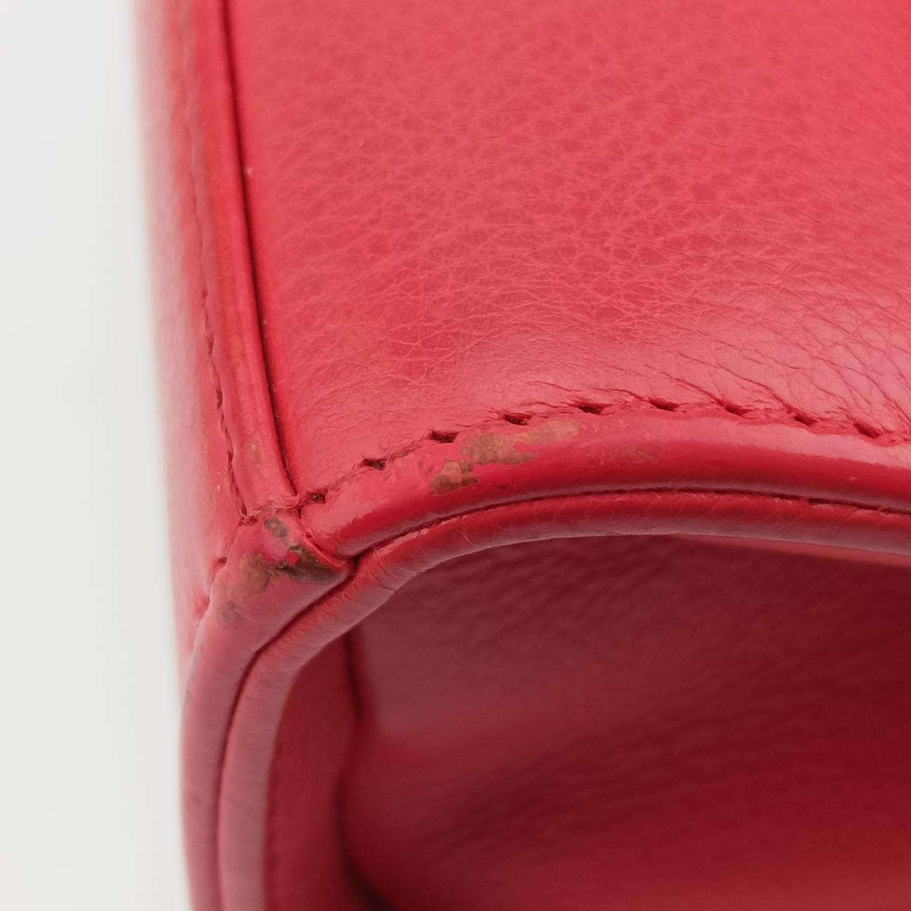 LABEL CLICK Diana Flap Matelasse Orange Leather A93701 23592928クリックラベル オレンジ レザー A93701 23592928