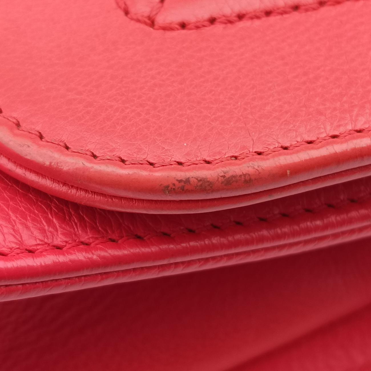 LABEL CLICK Diana Flap Matelasse Orange Leather A93701 23592928クリックラベル オレンジ レザー A93701 23592928