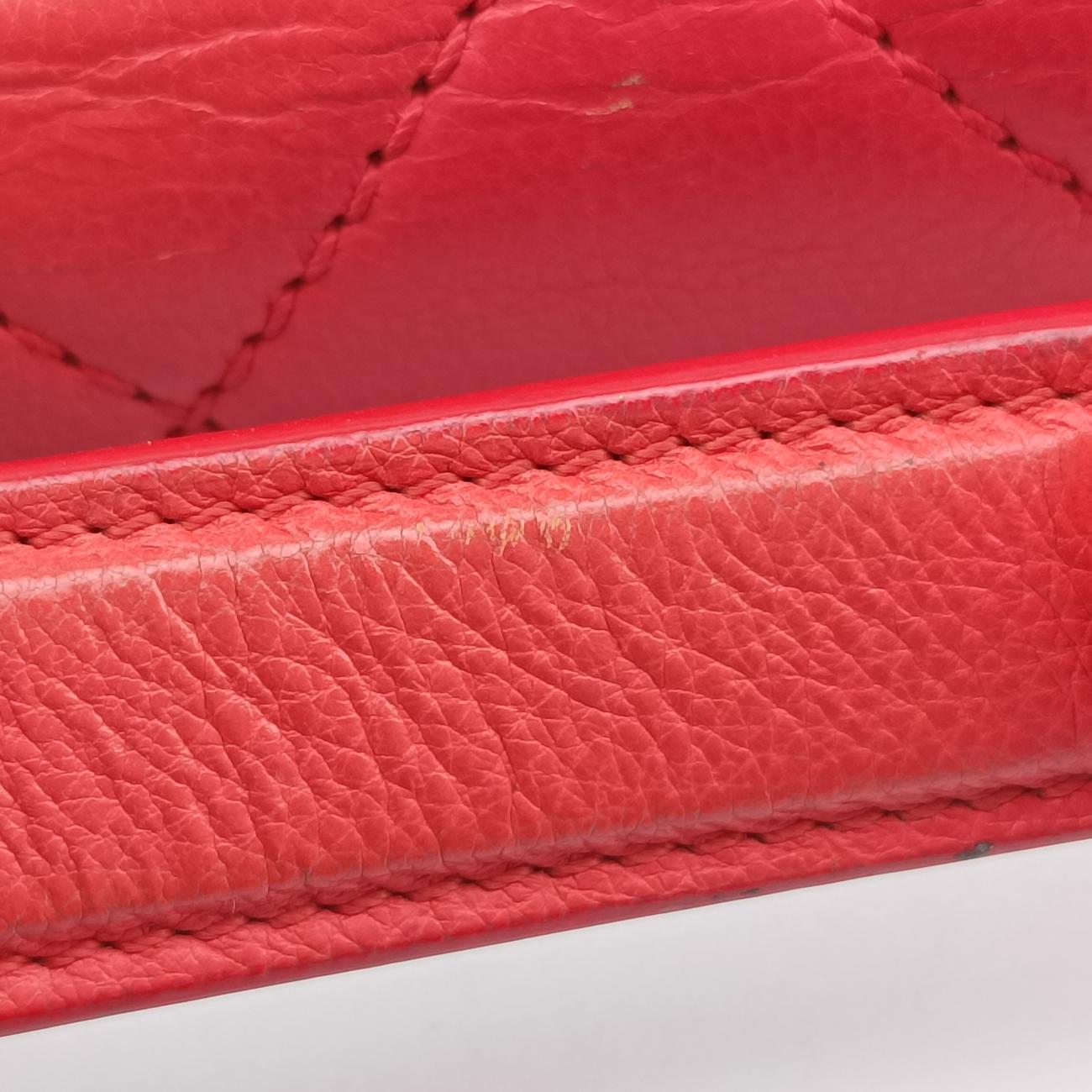 LABEL CLICK Diana Flap Matelasse Orange Leather A93701 23592928クリックラベル オレンジ レザー A93701 23592928