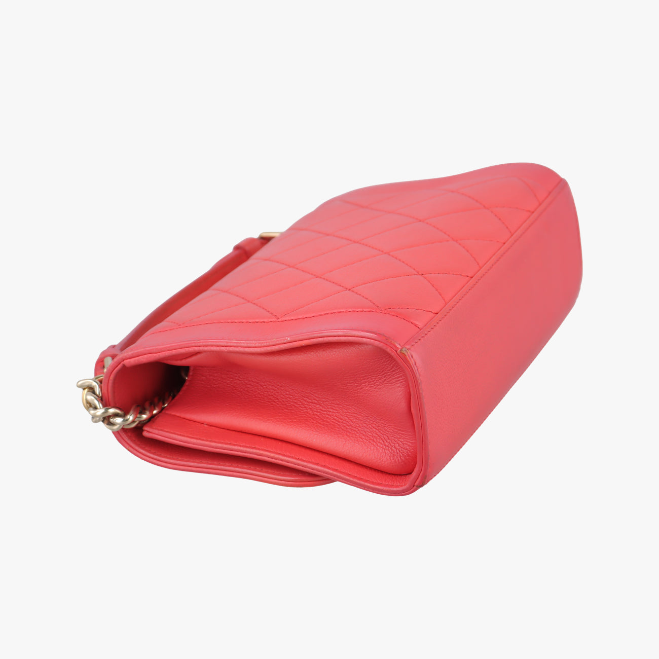 LABEL CLICK Diana Flap Matelasse Orange Leather A93701 23592928クリックラベル オレンジ レザー A93701 23592928