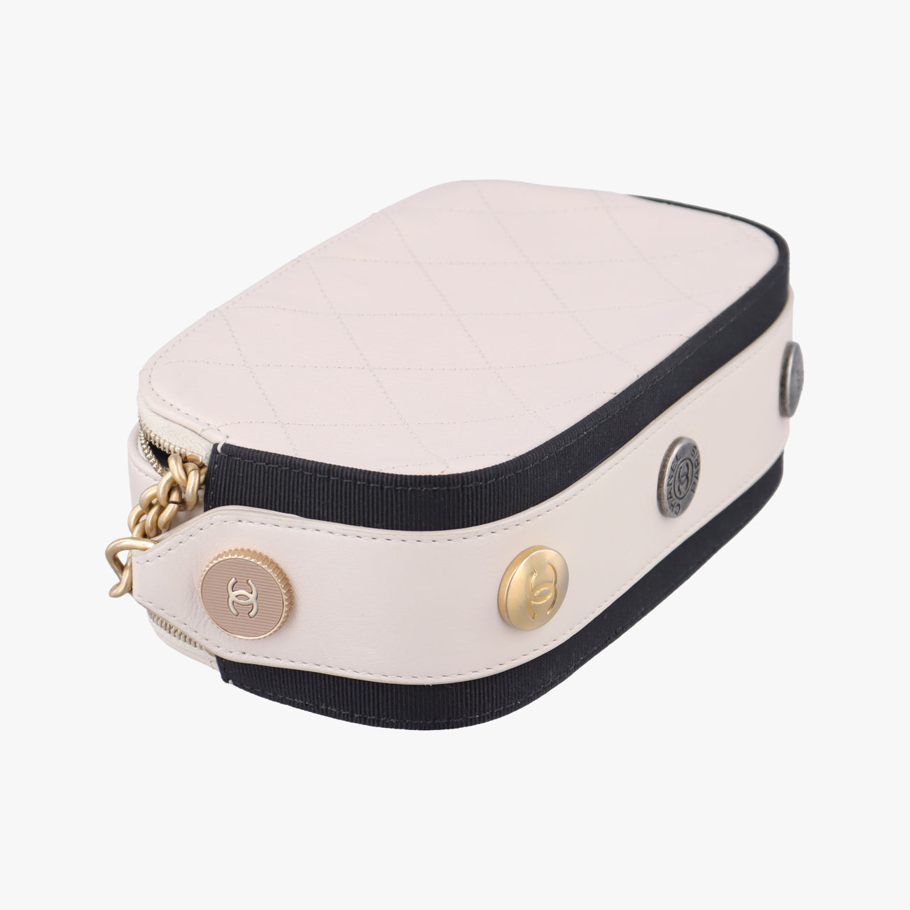 Button Up Double Zip Camera Pinkish Beige Leather 26387387ボタンアップダブルジップカメラ ピンキッシュベージュ レザー A57574 26387387