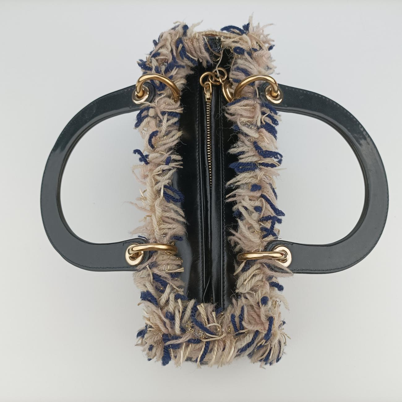 Lady Dior Beige×Multicolour Tweed 02-MA-0172レディディオール ベージュ×マルチカラー ツイード 02-MA-0172