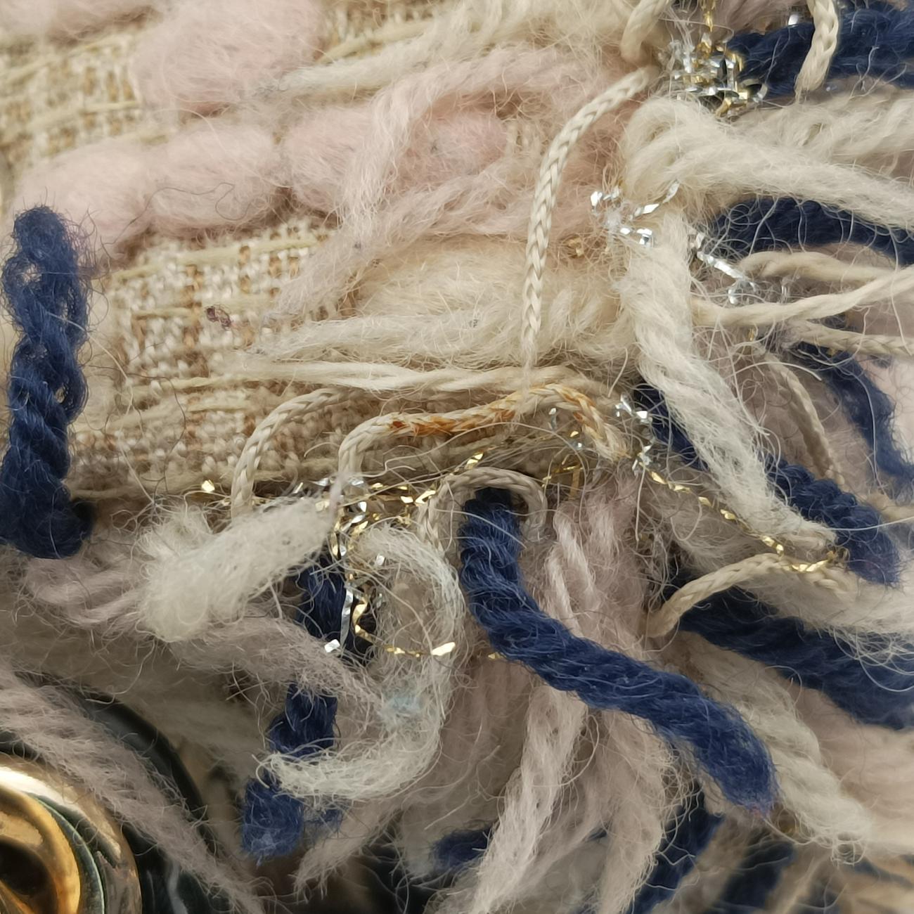 Lady Dior Beige×Multicolour Tweed 02-MA-0172レディディオール ベージュ×マルチカラー ツイード 02-MA-0172