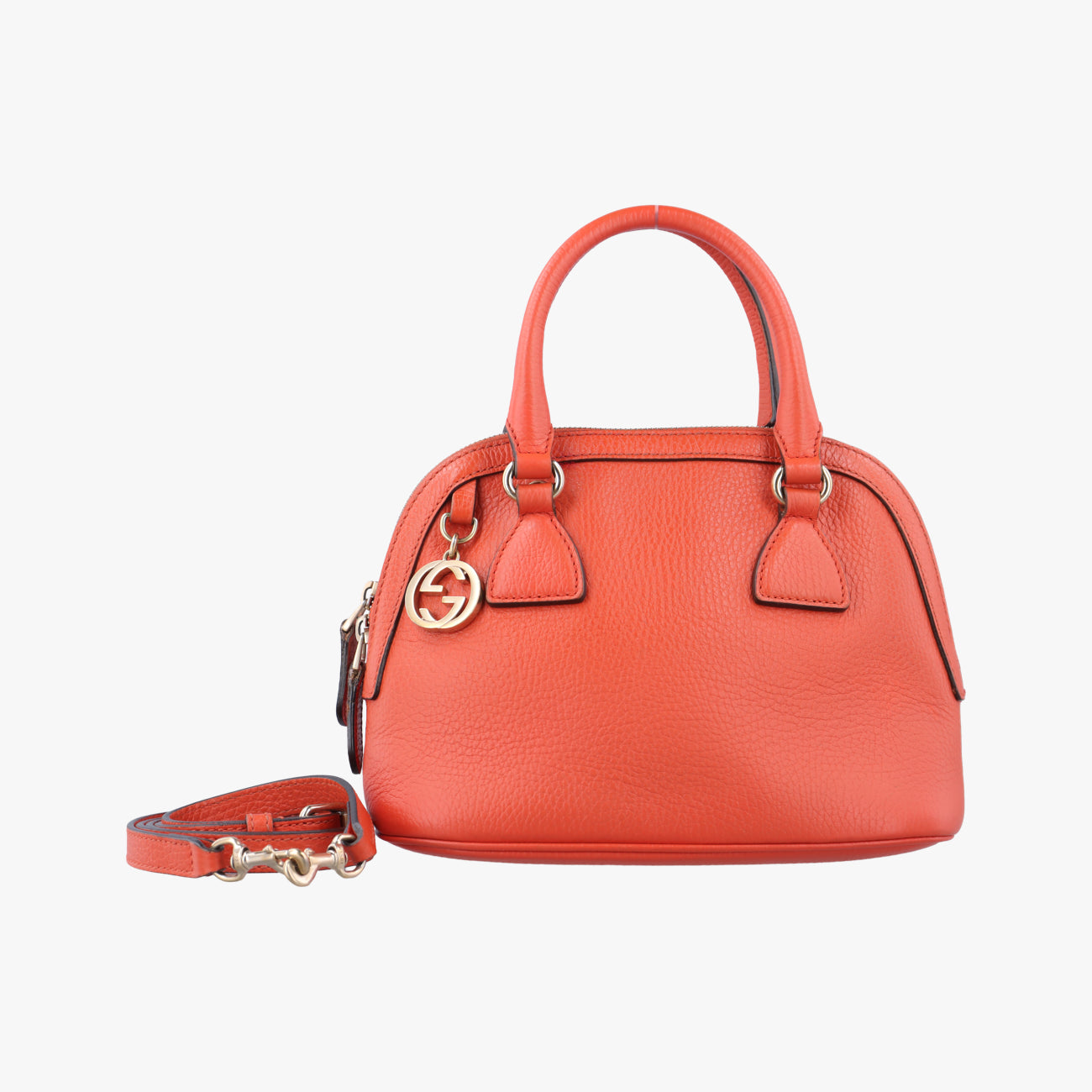 Interlocking G charm Dome Orange Leather 449661 G021955465インターロッキングG チャーム ドーム オレンジ レザー 449661 G021955465