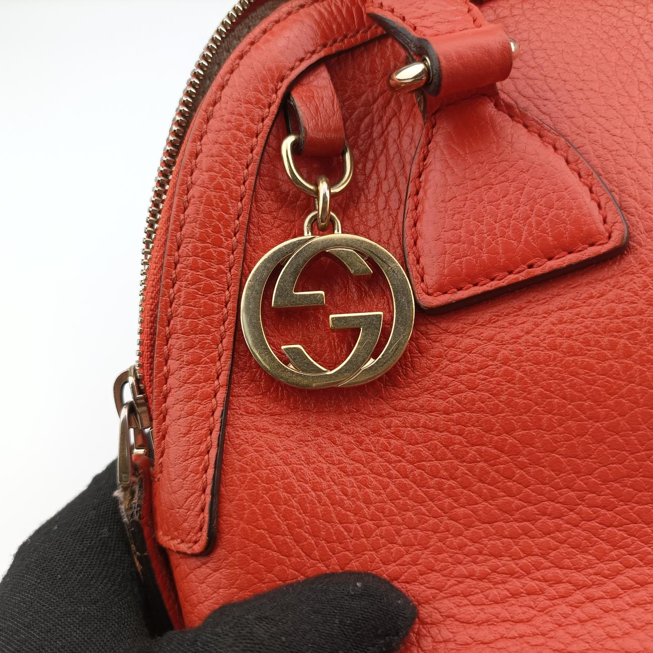 Interlocking G charm Dome Orange Leather 449661 G021955465インターロッキングG チャーム ドーム オレンジ レザー 449661 G021955465