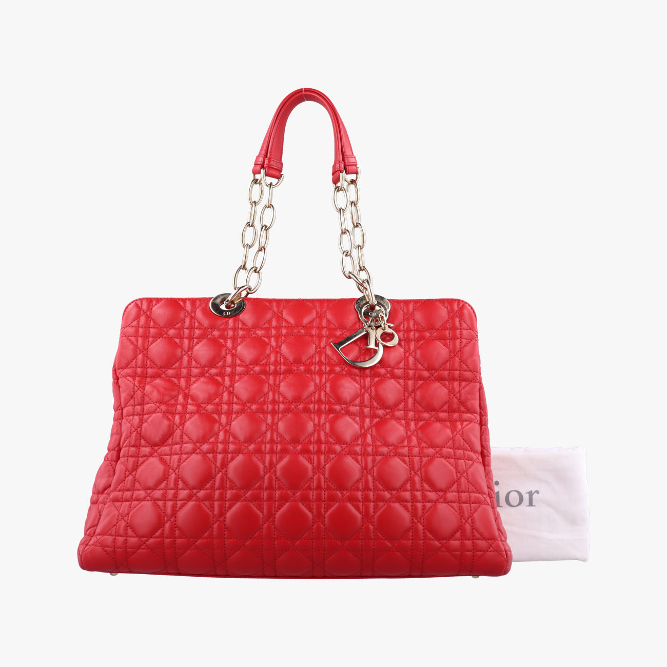 Cannage Dior Soft Shopping Red lambskin 01-BO-1103ディオールソフト レッド ラムスキン 01-BO-1103