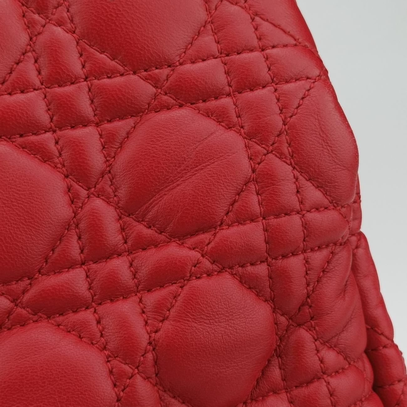 Cannage Dior Soft Shopping Red lambskin 01-BO-1103ディオールソフト レッド ラムスキン 01-BO-1103