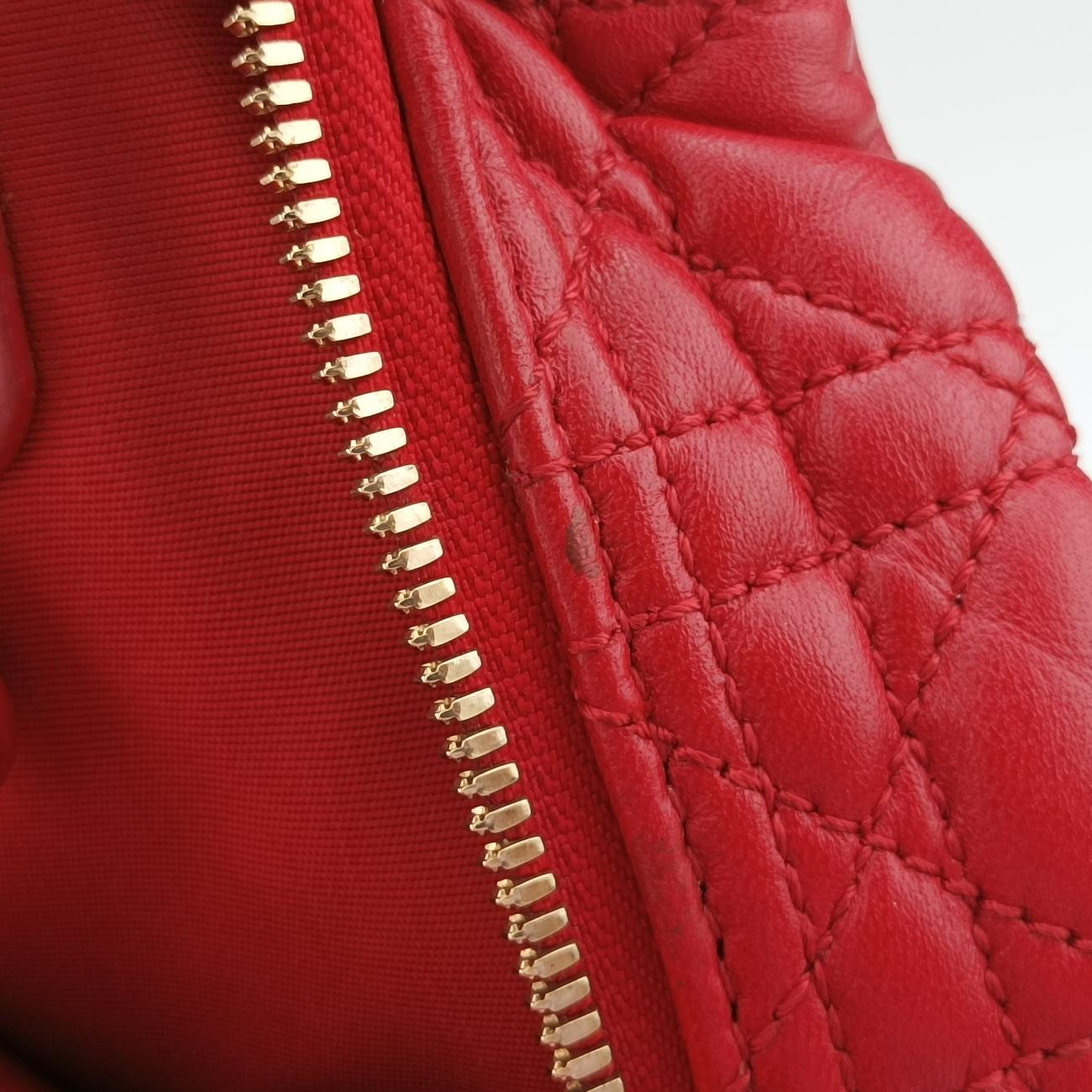Cannage Dior Soft Shopping Red lambskin 01-BO-1103ディオールソフト レッド ラムスキン 01-BO-1103