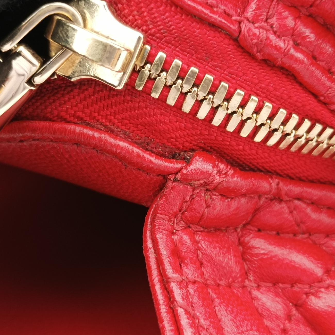 Cannage Dior Soft Shopping Red lambskin 01-BO-1103ディオールソフト レッド ラムスキン 01-BO-1103