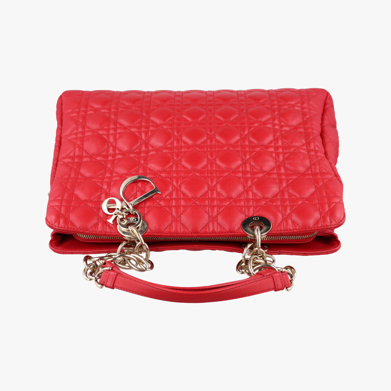 Cannage Dior Soft Shopping Red lambskin 01-BO-1103ディオールソフト レッド ラムスキン 01-BO-1103