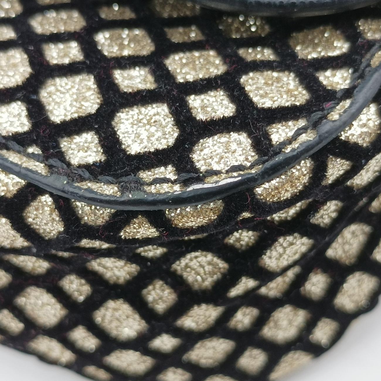 Glitter Accent Sweet CharityBlack × GoldLeather×Patentグリッターアクセント スイートチャリティブラック × ゴールドレザー×パテント