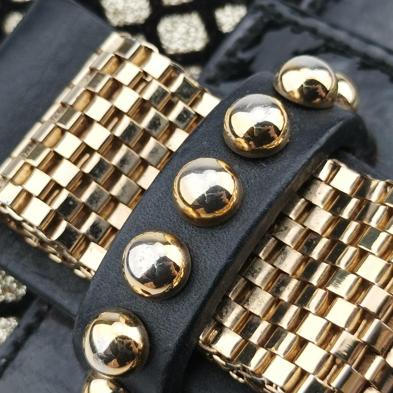 Glitter Accent Sweet CharityBlack × GoldLeather×Patentグリッターアクセント スイートチャリティブラック × ゴールドレザー×パテント