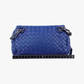 Intrecciato Blue lambskin B06894637Fイントレチャート ブルー ラムスキン B06894637F