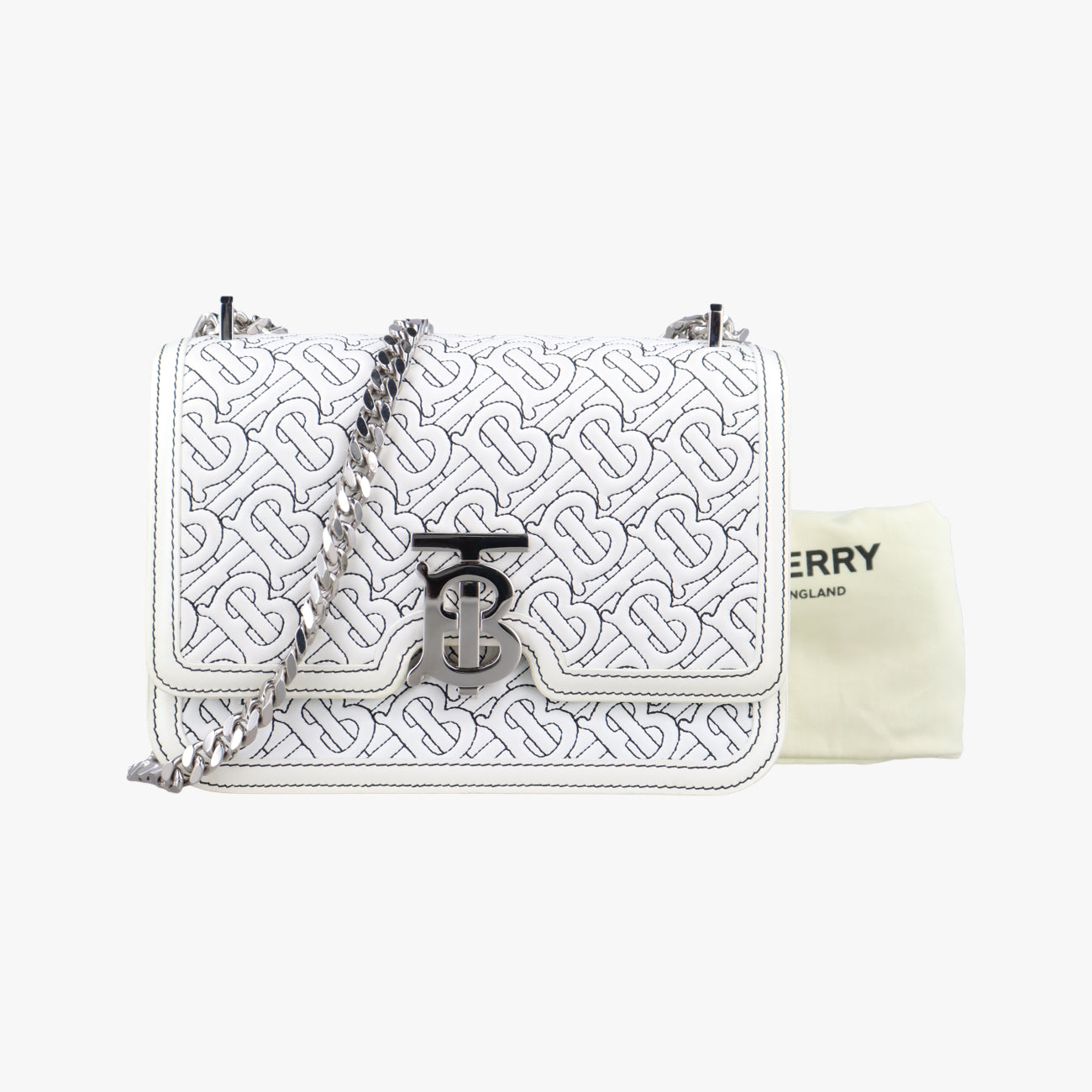 TB Logo White leather BMPPAN1301TBロゴ ホワイト レザー BMPPAN1301