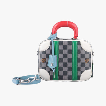 VALISETTE BB Noir x White x Multicolor Damier Multicolor×calf leather N40233 RI2159 ICチップヴァリゼットBB ノワール×ホワイト×マルチカラ ダミエ マルチカラー×カーフレザー N40233 RI2159 ICチップ