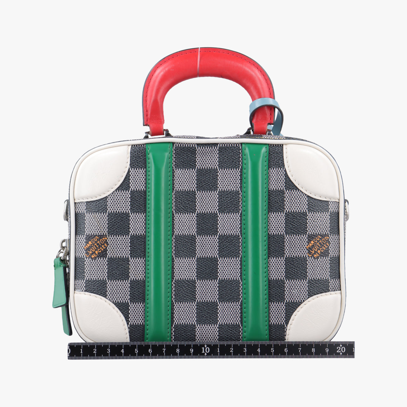 VALISETTE BB Noir x White x Multicolor Damier Multicolor×calf leather N40233 RI2159 ICチップヴァリゼットBB ノワール×ホワイト×マルチカラ ダミエ マルチカラー×カーフレザー N40233 RI2159 ICチップ