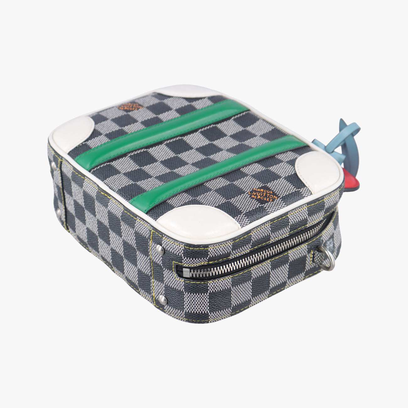 VALISETTE BB Noir x White x Multicolor Damier Multicolor×calf leather N40233 RI2159 ICチップヴァリゼットBB ノワール×ホワイト×マルチカラ ダミエ マルチカラー×カーフレザー N40233 RI2159 ICチップ