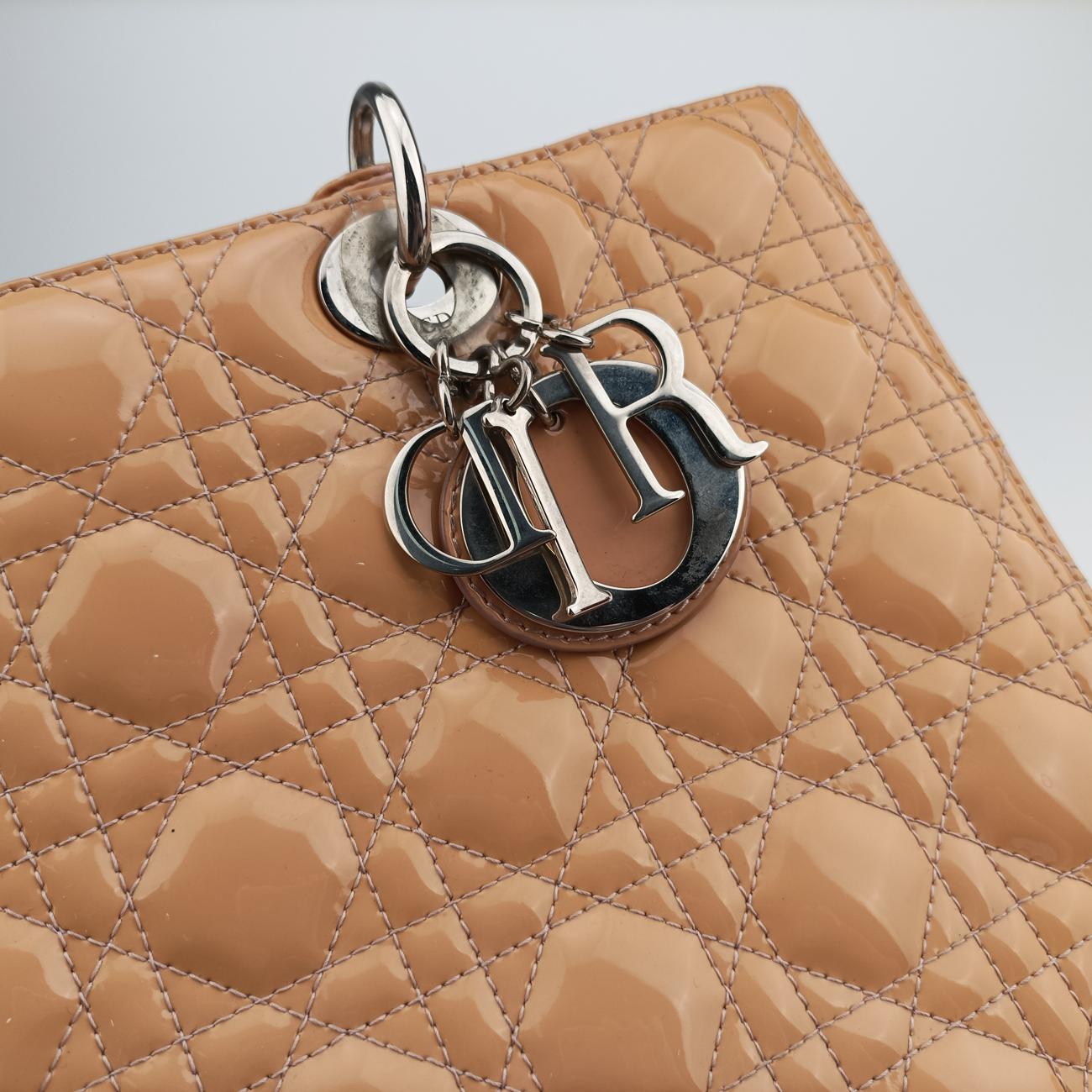 Lady Dior Beige Patent 13-BO-0183レディディオール ベージュ パテント 13-BO-0183