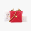 Galvani Roman Stud Flap Red Leather ICチップガルヴァーニ ローマン スタッド フラップ レッド レザー ICチップ