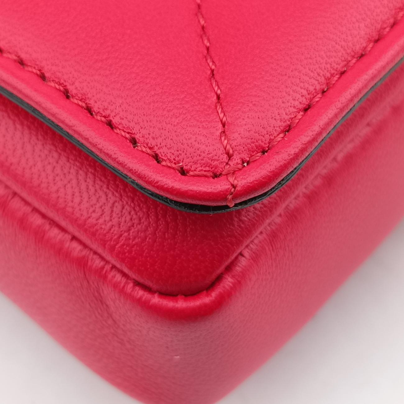Galvani Roman Stud Flap Red Leather ICチップガルヴァーニ ローマン スタッド フラップ レッド レザー ICチップ