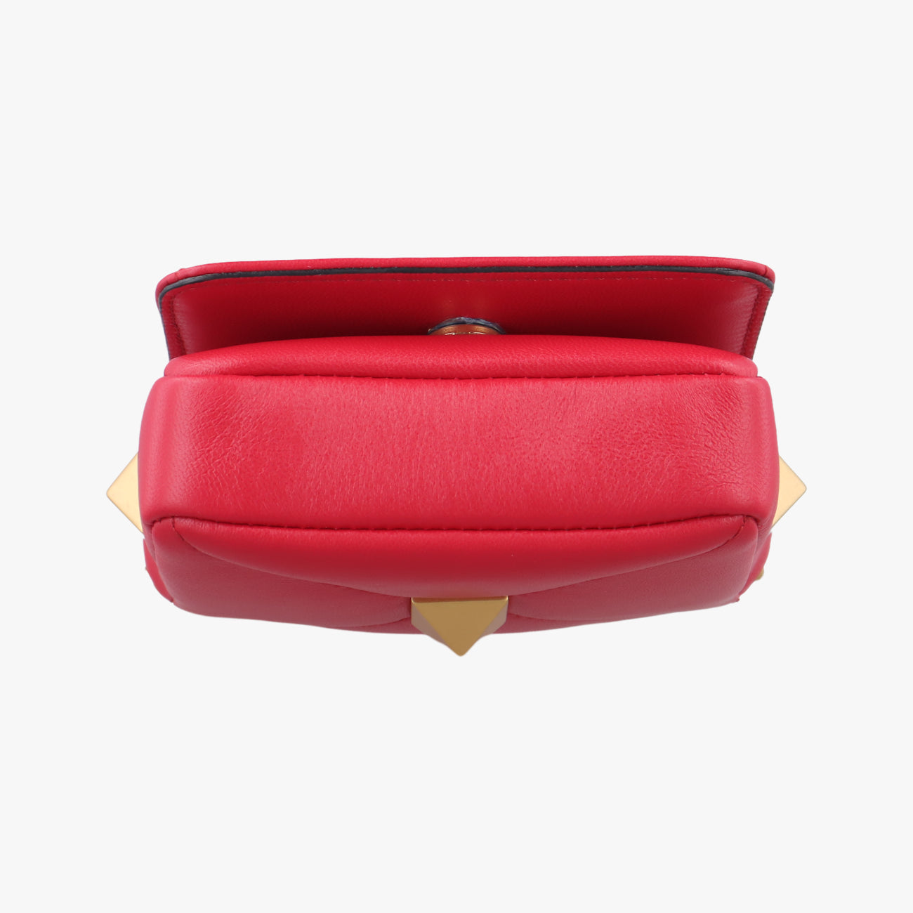 Galvani Roman Stud Flap Red Leather ICチップガルヴァーニ ローマン スタッド フラップ レッド レザー ICチップ